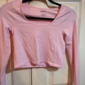 PacSun Light Pink Long Sleeve Crop Top